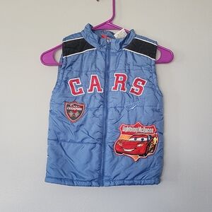 Disney Cars Blue Puffer Vest for Kids